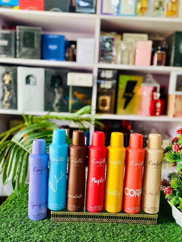 Confetti body spray